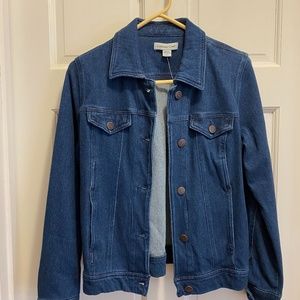 Coldwater Creek knit denim jacket EUC